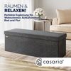 CASARIA® Faltbare Sitztruhe mit Stauraum Leinenoptik Dunkelgrau XL Bild 2