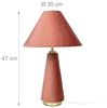 Relaxdays Tischlampe mit Samtschirm Bild 4