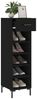 vidaXL Schuhschrank Schwarz 30x35x105 cm Holzwerkstoff 829677 Bild 4