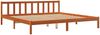 vidaXL Massivholzbett ohne Matratze Wachsbraun 200x200 Kiefernholz 844813 Bild 5