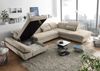 Couch MELFI R Sofa Schlafcouch Wohnlandschaft Schlaffunktion sand beige U-Form rechts Bild 3