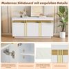 Sideboard weiß mit 3 Türen & verstellbaren Fächern, 140x38x70 cm Bild 5