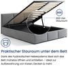 Home Collective Polsterbett Bett 140x200/160x200 Doppelbett Bettgestell mit Lattenrost & Stauraum, modern, hydraulischer Bettkasten, weich gepolstert in dunkelgrau Samt Bild 4