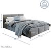 Home Collective Polsterbett Bett 140x200/160x200 Doppelbett Bettgestell mit Lattenrost & Stauraum, modern, hydraulischer Bettkasten, weich gepolstert in dunkelgrau Samt Bild 3