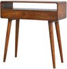 Flieks Konsolentisch aus Massivholz mit 2 Schubladen & offener Schlitz, 90 x 35 x 90cm, Dunkelbraun Bild 3