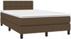 vidaXL Boxspringbett mit Matratze & LED Dunkelbraun 120x190 cm Stoff 3270070 Bild 3