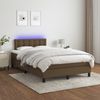 vidaXL Boxspringbett mit Matratze & LED Dunkelbraun 120x190 cm Stoff 3270070 Bild 5