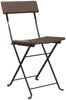 vidaXL Bistrostühle 4 Stk. Klappbar Braun Poly Rattan und Stahl 3152115 Bild 3