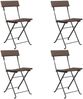 vidaXL Bistrostühle 4 Stk. Klappbar Braun Poly Rattan und Stahl 3152115 Bild 2