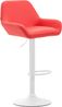 CLP 2er Set Barhocker Braga Kunstleder drehbar und höhenverstellbar,rot weiß Bild 2
