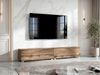 AX LIVING Barvo 2x100 cm TV Kommode Lowboard Braun Eiche Wotan Stehend Bild 2