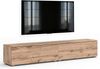 AX LIVING Barvo 2x100 cm TV Kommode Lowboard Braun Eiche Wotan Stehend Bild 4