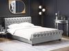Wasserbett AVALLON 180 x 200 cm Samtstoff Grau Bild 3