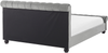 Wasserbett AVALLON 180 x 200 cm Samtstoff Grau Bild 5