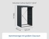 Hörmann Ecostar Metall Kaminholzregal Trend Typ 1, 123 x 103 cm, anthrazit, 123 x 103 x 198 cm (T x B x H) Bild 5