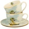 DUO ART GALLERY 2er-Set Tassen 250 ml WOMAN WITH PARASOL mit Untertassen, New Bone China Porzellan Bild 4