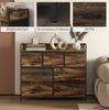 Kommode mit 7 Stoffschubladen & Ablage, 98 x 29 x 85 cm, Braun Bild 5