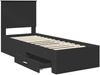 vidaXL Bettrahmen Schwarz und Silber 70 x 190 cm Holzwerkstoff 3411369 Bild 5