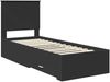 vidaXL Bettrahmen Schwarz und Silber 70 x 190 cm Holzwerkstoff 3411369 Bild 4