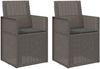 vidaXL Garten Esszimmerstühle 2 pcs Hellgrau und Anthrazit PP 8000007 Bild 2