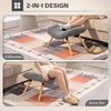 Polsterhocker Mit Berberfleece & Buchenholzbeinen - Sitzhocker Fußstütze Übergroß Ergonomisch Dunkelgrau Bild 3