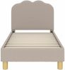vidaXL Kinderbettgestell mit Kopfteil Hellgrau 70 x 140 cm Schafstoff 42010966 Bild 4