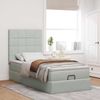 vidaXL Ottoman-Bett mit Matratzen Hellgrau 80x200 cm Samt 3313433 Bild 3