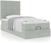 vidaXL Ottoman-Bett mit Matratzen Hellgrau 80x200 cm Samt 3313433 Bild 4