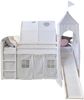 Homestyle4u Spielbett mit Tunnel, Rutsche und Turm, Stern, Kiefernholz grau, 90x200 cm Bild 5