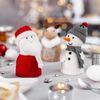 Eierwärmer Filz Weihnachtsmotiv Schneemann mit Schal 12 Bild 4