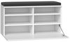ibonto SCHUHBANK MATTWEISS mit Sitzfläche und Stauraum (H 46 x T 35 x B 85 cm) Bild 2