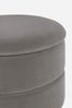 Hocker Pavlina in Samt-Optik, Grau, 38 x 38 x 42 cm Bild 3