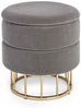 Hocker Pavlina in Samt-Optik, Grau, 38 x 38 x 42 cm Bild 5