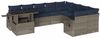 vidaXL 10-teiliges Gartensofa-Set mit Kissen, grau, Polyrattan 3268141 Bild 2