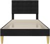 vidaXL Bettrahmen mit Kopfteil Schwarz 80 x 200 cm Stoff 42027757 Bild 4