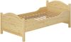 Seniorenbett extra hoch Rollrost Matratze 100x200 Massivholz Holzbett Gästebett 60.40-10FLM Bild 2