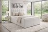 Deine Möbel 24 Boxspringbett VINCENT Polsterbett mit Bettkasten & Topper, Bouclé Stoff Bezug, (Set, 1-St, Bett in Weiß, Creme, Hellgrau, Grau, Schwarz), Größe: 120x200 140x200 160x200 180x200 200x200 Bild 2