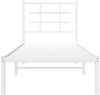 vidaXL Metallbett ohne Matratze mit Kopfteil Weiß 75x190 cm 355600 Bild 5
