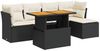 vidaXL 6-tlg. Garten-Sofagarnitur mit Kissen Schwarz Poly Rattan 3326912 Bild 2