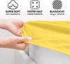 JACOBSON Jersey Spannbettlaken Spannbetttuch Baumwolle Bettlaken (Topper 140-160x200 cm, Gelb) Bild 3