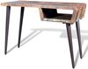 Tisch mit Eisenbeinen, Altholz, 80 x 50 x 110 cm Bild 3