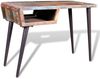 Tisch mit Eisenbeinen, Altholz, 80 x 50 x 110 cm Bild 4