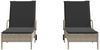 vidaXL Sonnenliegen mit Auflagen 2 Stk. Hellgrau Poly Rattan 3261439 Bild 4