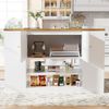 Moderne Kücheninsel,Küchenschränke Sideboards Küchenzeilen mit Schubladen und Regalen Geschirrschränke für Küche und Esszimmer,weiß, Bild 5
