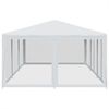 vidaXL Partyzelt mit 10 Mesh-Seitenteilen Weiß 6x4 m HDPE 4010066 Bild 4