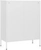 vidaXL Kommode Weiß 80x35x101,5 cm Stahl 336206 Bild 5