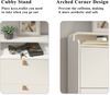 Schuhschrank, freistehende Schuhaufbewahrung mit 3 klappbaren Schubladen und oberem Fach, platzsparender Kippmechanismus, MDF, Weiß Bild 4