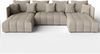 AX LIVING Hellbraun Sofa U Form mit Schlaffunktion Veliro U, 345 cm Bild 3