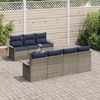 vidaXL Gartensofa-set mit Kissen 8 pcs Grau Poly-Rattan 3345275 Bild 3