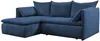 Ecksofa mit Schlaffunktion TEODORA von PASCAL MORABITO - Kord - Dunkelblau - Ecke links Bild 4